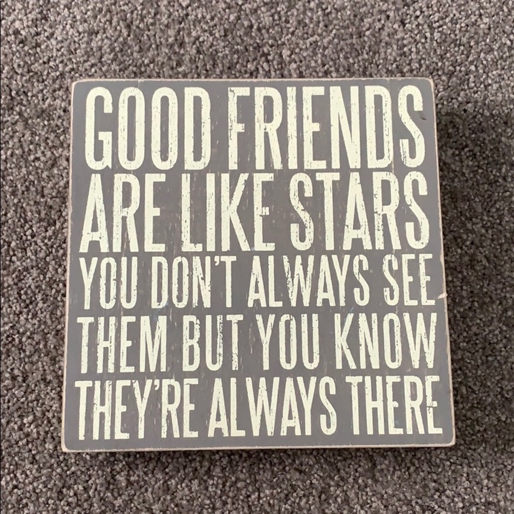 Painted quote sign